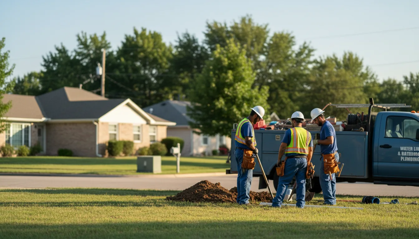 Residential water line and bathroom plumbing service in Powersite, MO